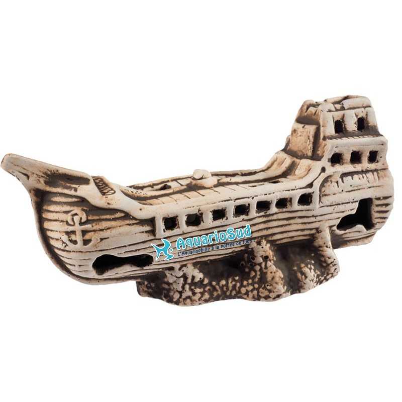 Décor aquarium - Epave galion de 26x12x10cm