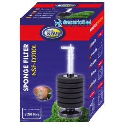 Filtro di scarico NSF-D200L con uscita regolabile per acquari fino a 200 litri