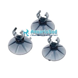 EBI - Lot de 3 ventouses avec clip pour tuyau d'aquarium ou canne de rejet d'un Ø 9/12 mm