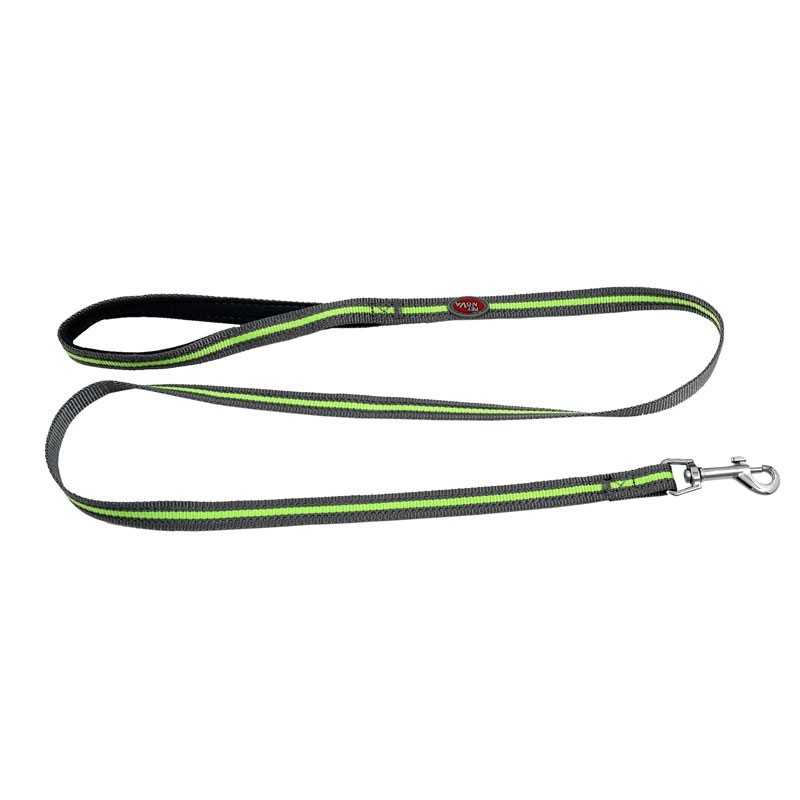 Guinzaglio in nylon riflettente grigio PETNOVA - Taglia S