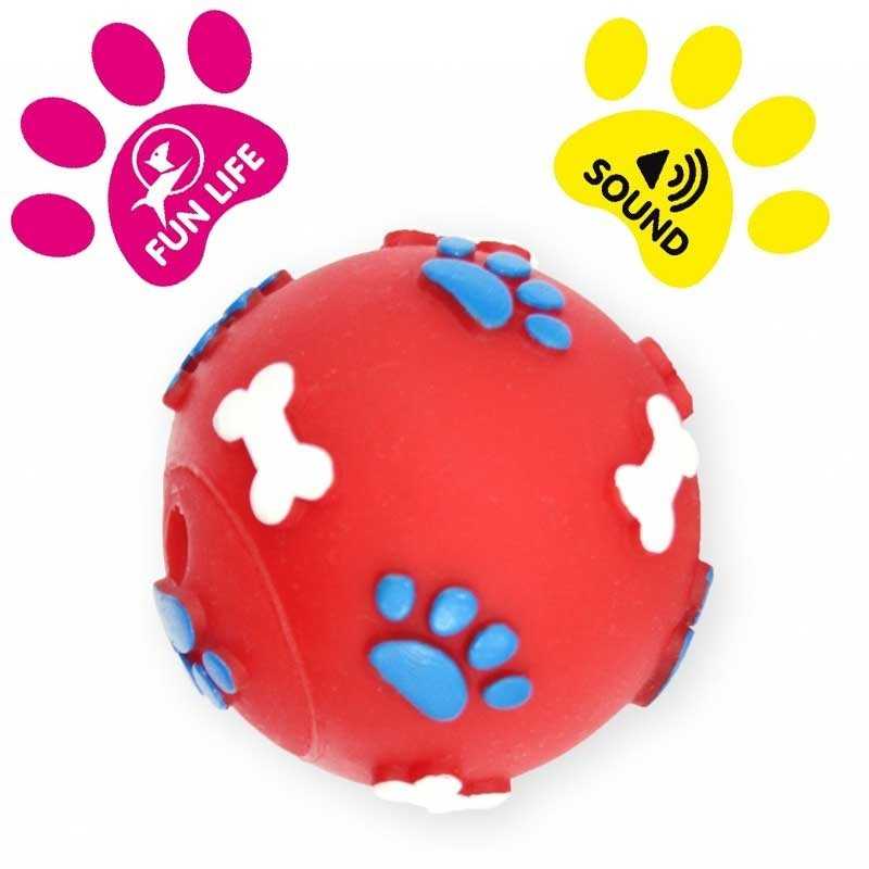 DOG LIFE STYLE Vinylball, Ø 6cm, rot
