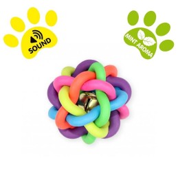 DOG LIFE STYLE Geknoteter Hundeball Ø 6cm - Minzgeschmack