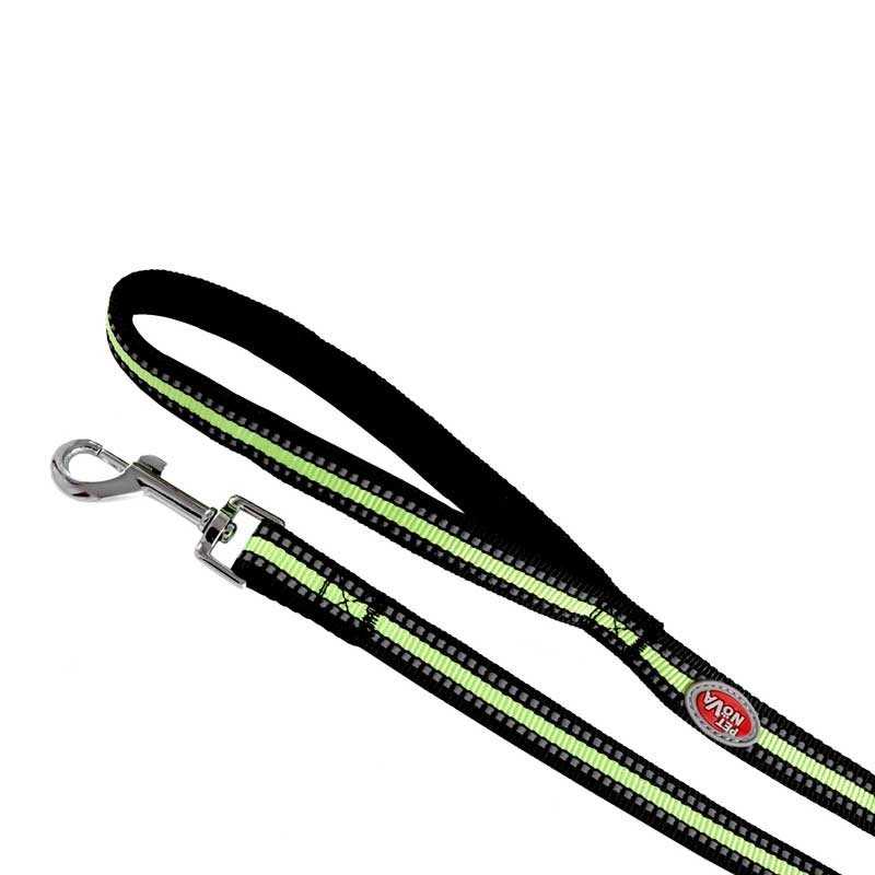 Guinzaglio riflettente in nylon nero PETNOVA