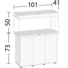 JUWEL Rio 180 Line LED con gabinete SBX - Dimensiones