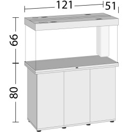 Voll ausgestattetes JUWEL Rio 350 LED Aquarium mit passendem SBX Unterschrank