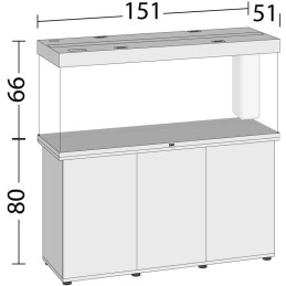 Aquarium JUWEL Rio 450 Line Led avec Meuble SBX noir