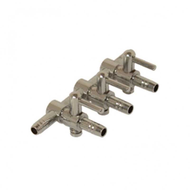 Rubinetto dritto in metallo - 3 uscite