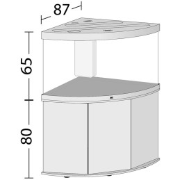Ensemble JUWEL Aquarium Trigon 350 Led et meuble SBX 350 assorti
