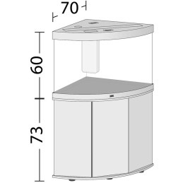 Ensemble JUWEL Aquarium Trigon 190 Led et meuble SBX 190 assorti