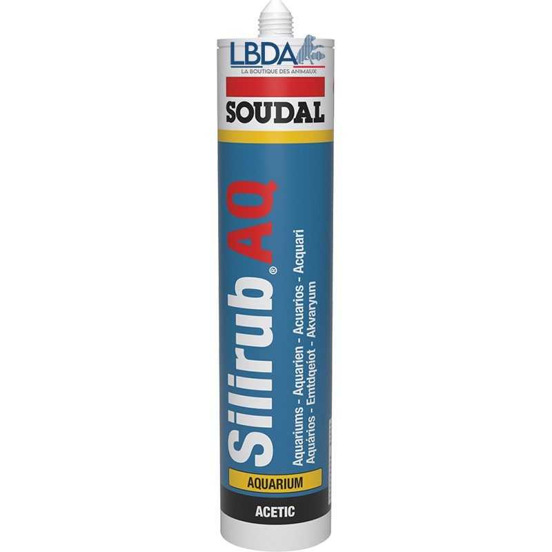 SOUDAL Silirub AQ - Silicona especial para acuarios - Translúcida / Negra
