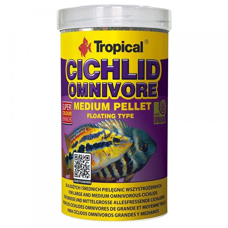 Cíclido Tropical Omnivore Pellet Mediano 500 ml
