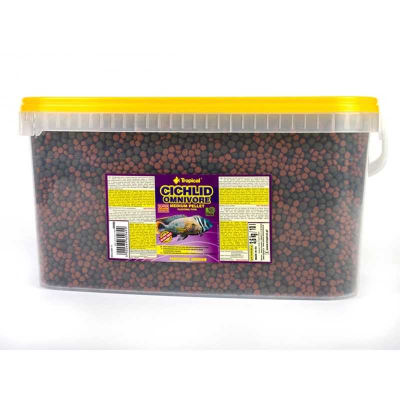 Cíclido Tropical Omnivore Medium Pellet 10 litros