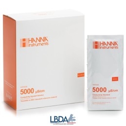 HANNA HI70039P - 25 Sachets de Solution d'étalonnage 5000 µS