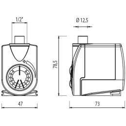 Dimensions NEWA Pompe NewJet NJ 800