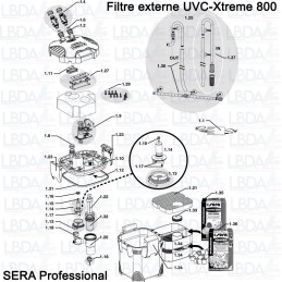 Repuestos Filtro SERA UVC-Xtreme 800