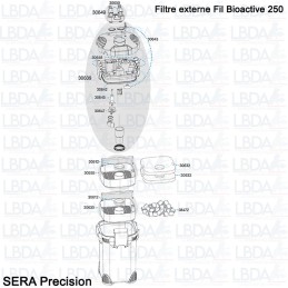 SERA Fil Bioactive 250 - Filtre extérieur pour aquarium