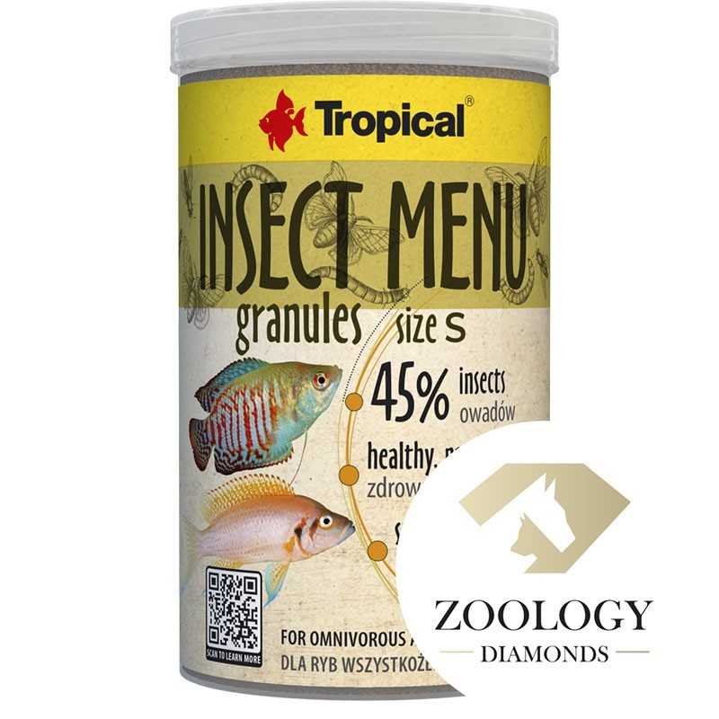 Gránulos para el menú de insectos tropicales - Tamaño S - 1000 ml