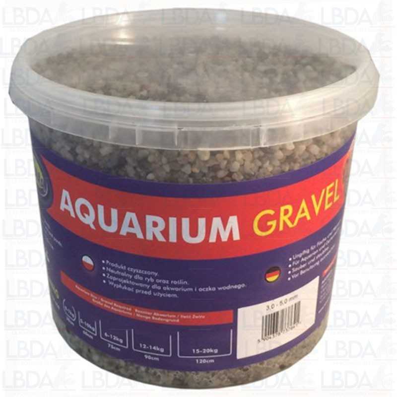 Grava natural negra 3-5mm - 5KG para acuario y estanque