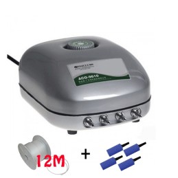 Bomba de aire HAILEA ACO-9610 - 4 salidas - Paquete de manguera y difusor