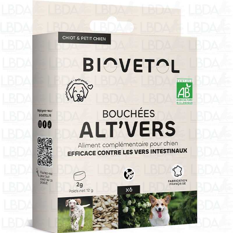 Bouchées Alt'vers BIOVETOL - 6x 2g pour chiot et petit chien