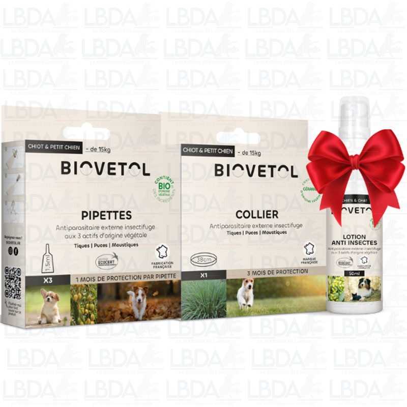 Pack Antiparasitaire BIOVETOL pour Chiot et Petit Chien