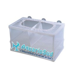 Isoloir, séparateur à double compartiments pour poissons